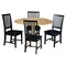 International Concepts 42 in. Dual Drop Leaf Table with 4 Slat Back Dining Chairs - 5 Piece Dining Set K01-42DP-C46-265-4 - alternate 1